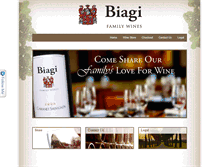 Tablet Screenshot of biagifamilywines.com